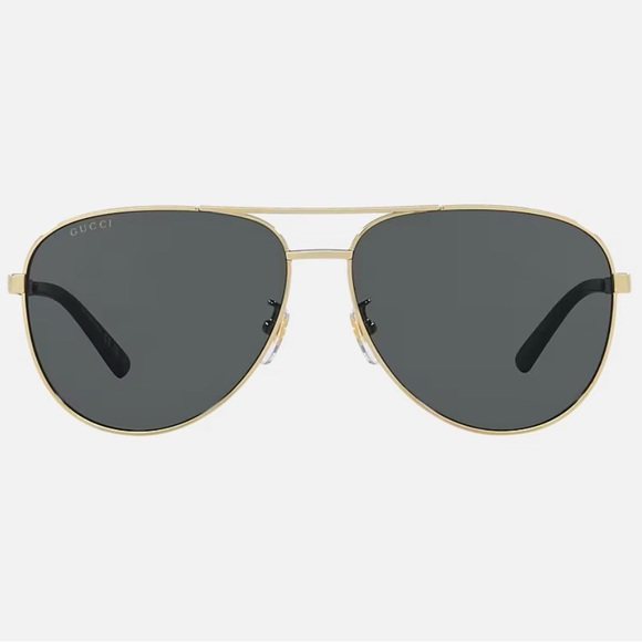 Gucci Accessories - Gucci Black Lens Gold Frame Sunglasses